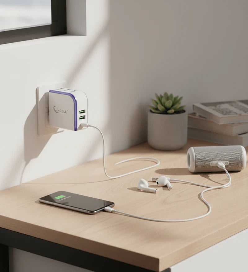 J-CELL - 3-Port USB Charger