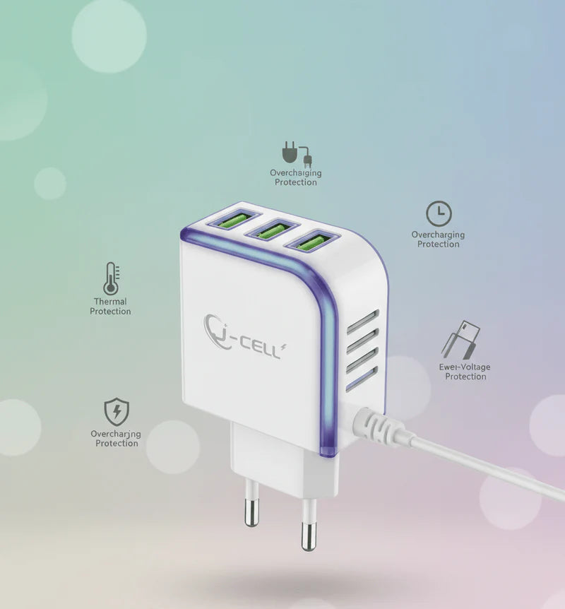 J-CELL - 3-Port USB Charger