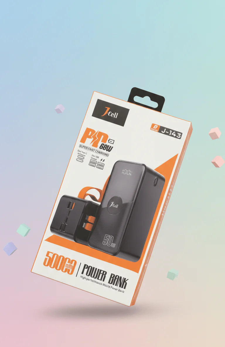 J-Cell Titan PD 68W – 50,000mAh Portable Power Station for Laptops & Smartphones